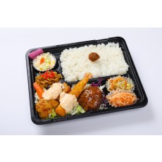 OH明太子チキン南蛮・ハンバーグ・エビフライ弁当